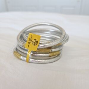 Sz MEDIUM NEW BuDhaGirl SILVER AWB (Set Of 6)